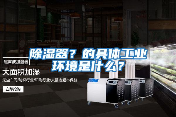 除濕器？的具體工業環境是什么？