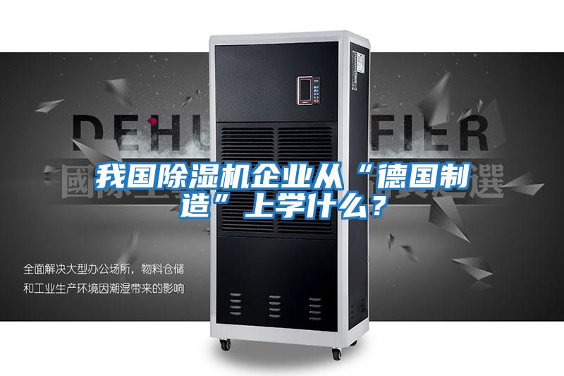 我國除濕機企業(yè)從“德國制造”上學什么?