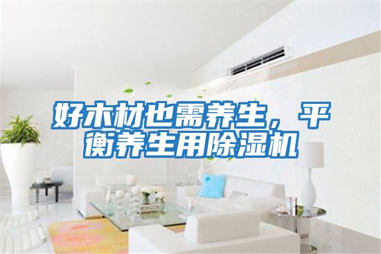 好木材也需養生,平衡養生用除濕機