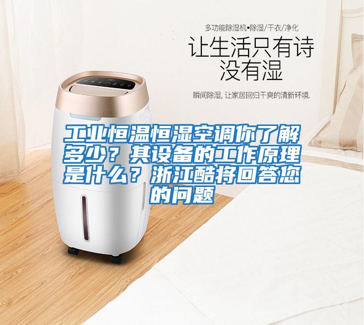 工業(yè)恒溫恒濕空調(diào)你了解多少？其設(shè)備的工作原理是什么？浙江酷將回答您的問題