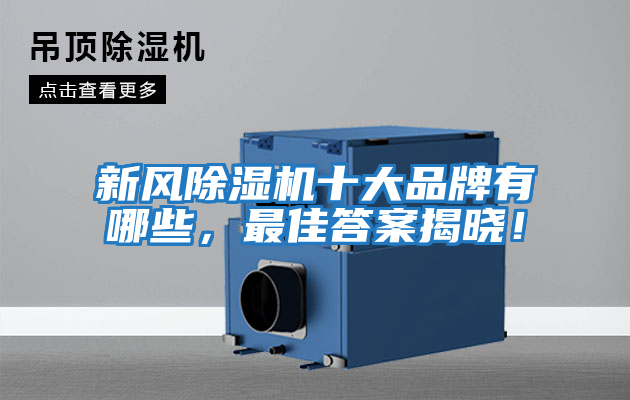 新風除濕機十大品牌有哪些，最佳答案揭曉！