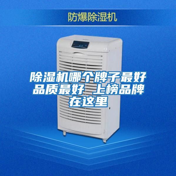 除濕機哪個牌子最好品質最好 上榜品牌在這里