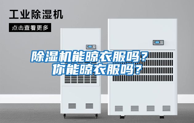 除濕機能晾衣服嗎？ 你能晾衣服嗎？